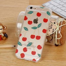 i6 For iphone 6 Case 4.7 Fruit Banana Cherry Fashion Soft Transparent Ultra Thin Cover For Apple iPhone6 6S Case For Phone Cases