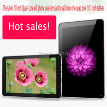 Tablet 10 inch GPS navigation quad-core wifi phone dual sim card to call down the quad core 10.1 inch tablets