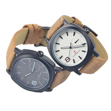 2015 fashion Quartz watch Men Watches Military Watches Men Corium Leather Strap army wristwatch relogio masculino