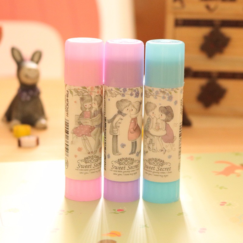 DIY Cute Kawaii Plastic Solid Glue Stick Lovely Sweet Secret Glue For