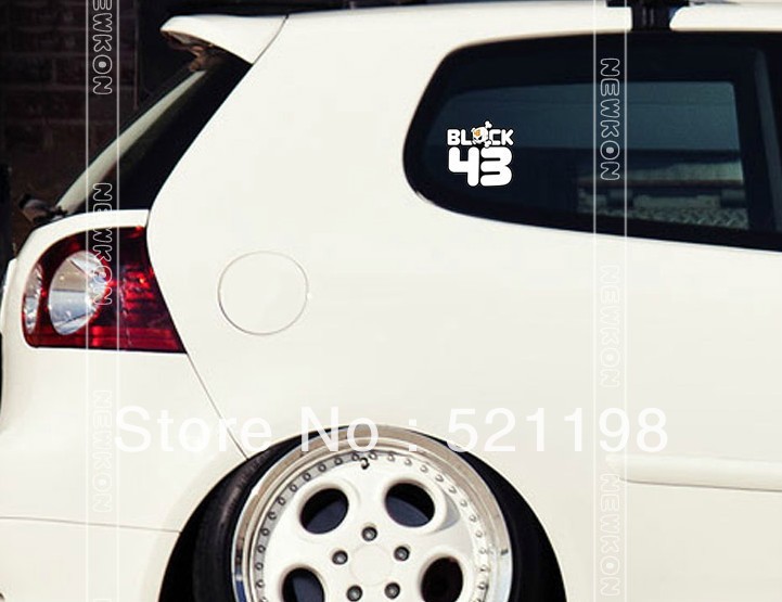 Car Stickers Ken Block Skull 43 Monster Car Reflective Decal for Toyota Ford Chevrolet Volkswagen Honda