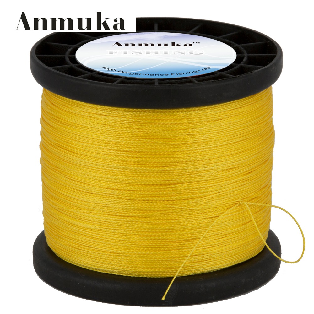 Anmuka Brand 1000 Meter Multifilament PE Braided Fishing Line Carp Super Strong 4 Stands 8/10/20/30/40/60LB Free Shipping
