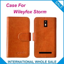 Factory Price Hot! 2016 Wileyfox Storm Case High Quality Leather Exclusive Case for Wileyfox Storm Cover Phone Tracking
