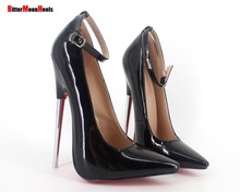 Sexy Womens ladies high stiletto fetish pointed pumps shoes large size US5-US14