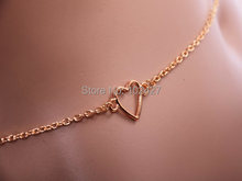 2015 New Fashion Sexy Heart Belly Chain Waist Chain Bikini Gold Tone Body Chain Jewelry Gift