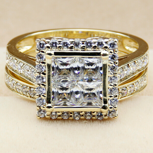 Womens yellow diamond engagement rings