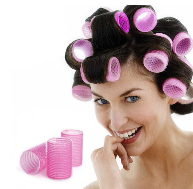 Free Shipping 6pcs/set Fashion Velco Grip Cling Hair Rollers Plastic Large Hair Styling Tools ... - Free-Shipping-6pcs-set-Fashion-Velco-Grip-Cling-Hair-Rollers-Plastic-Large-Hair-Styling-Tools-Pink