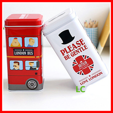 Home Decorative London Style Coffee Tin Boxes For Candy Biscuit Storage Container Tea Caddy/Kitchen Storage Can Sundry Organizer