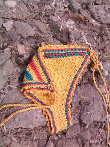 2015 boho beach wear Cotton Biquini Handmake Hatler Bikini Knitted Bikini Croche String Bottom Yellow Swimsuit biquini de croche04