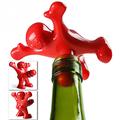 1Pc Unique Funny Happy red Man Guy Wine bottle Stopper plastic Novelty Bar home Tools Plug