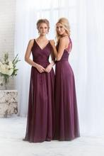 Cheap 2016 Bridesmaid Dresses V Neck Chiffon Long Maid of Honor Dress Plus Size Chiffon Wedding Party Bridesmaid Gowns BR57