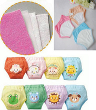 8pcs/lot Reusable potty training pants for babies underwear newborn shorts panties infant cloth nappies free shipping