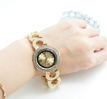 Wholesale Luxury Gold Silver Crystal Watch Women Ladies Fashion Dress Quartz Wristwatches New Arrive TW044
