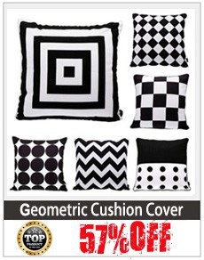 white and black cushion cover