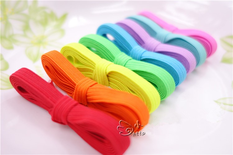 Description Picture 3 of itemColored Elastic Ribbon Binding Tapes 6mm DIY Elastic Webbing Band For Sewing Garment Accessories