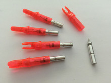 6PCS lot Lighted Nock for Compound Bow LED Lighted Arrow Nock Red For ID 6 2mm
