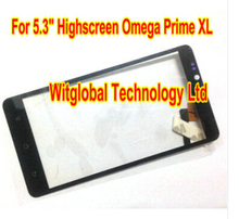 Free 3M Tape Original New 5 3 Highscreen Omega Prime XL SmartPhone touch screen panel Digitizer