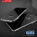 Original Luphie Case For Apple iPhone 7 Luxury Metal Aluminum Frame Tempered Glass Back Cover Phone