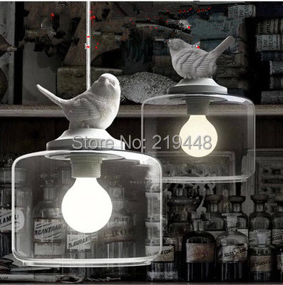 Birds Pendant Light Modern Minimalist Creative Personality Retro Art Glass Pendant Light Restaurants Bedroom Aen Cafe Lights