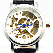 Ganador mecánico automático del reloj de moda caliente venta correa reloj para hombre del recorte encanto jwh098