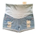 2017 new casual summer maternity Jeans pregnancy denim Shorts Belly jeans Capris pants for pregnant women