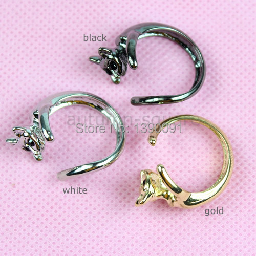 J1171PC New Fashionable Lovely Rings Cute Small Cat Ring