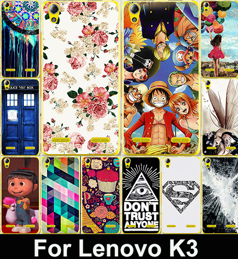 Cute Cartoon Painted Capa Funda Lenovo K3 Mobile Phone Case Capa Funda For Lenovo K3 A6000