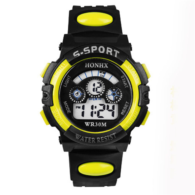 Durable 1PC Summer Style Children Boy Waterproof Sports LED Digital Watch Wholesale Fast Shipping