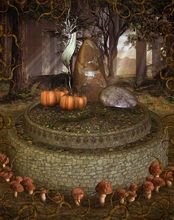 150x220cm(5x7ft) photo background halloween Enchanted Forest mushroom pumpkin studio photo ZJ