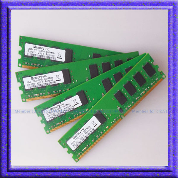 Full Test 4x2GB PC2-5300 667MHZ ddr2 pc5300 DDR2 667mhz 240PIN RAM DIMM Desktop Memory Low Density Free shipping