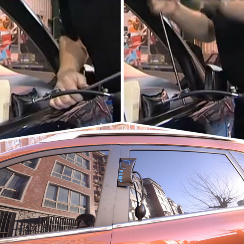 1x Car Door Window Inflatable Shim Entry Smith Tool Hand Pump Blue Wedge Air Bag