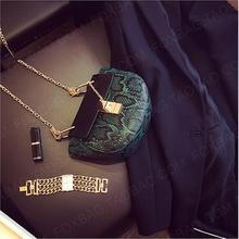 Cheap chain Crossbody women Bag pu Leather snake PU Clutch Bag Fashion 2016 new hot crocodile female shoulder Messenger bag