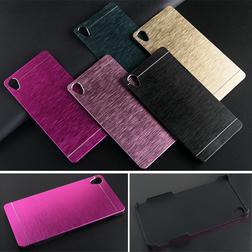 Luxury Brushed Metal Aluminium PC material case For Sony Xperia Z3 Hard Back phone case cover