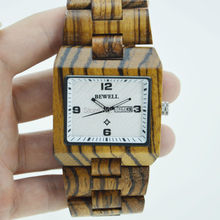 NEW Top luxury man watch 46mm big size bewell man wood watch cheap fashion wood watch