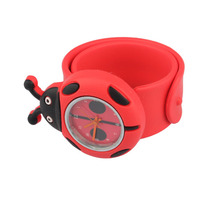 New Cartoon Watch Digital Slap Watch Cute Coccinella Septempunctata Slap Kids Watches Red HB88