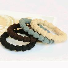 Nodes Cloth Simple Style Elastic Hair Rubber Band Plain Color Headwear for Women Girls Hair Accessories