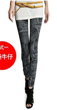 Hot Sale Fashion Style Thin Wild Snow Denim Jeans Leggings Ladies Pencil Pants Nine Legging Female