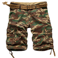 2017 Summer New Loose Cotton Military Shorts Multi Pockets Camouflage Cargo Shorts Mens