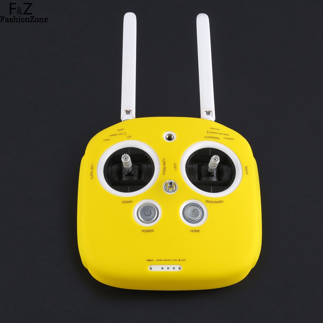 Silicon Protective Case Cover For DJI Phantom 3 Inspire 1 Remote Controller Word Yellow 66