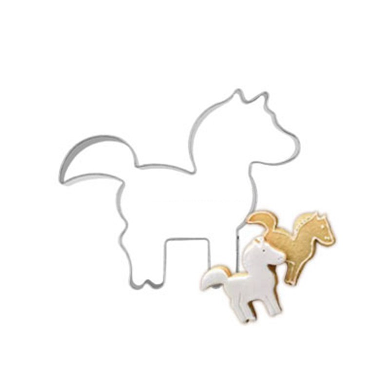 Little Pony Biscuit Mold Pancake Cookie Cutter Tools Molds For Plaster Stainless Steel Fast Shipping Dessert Baking Form DZ218