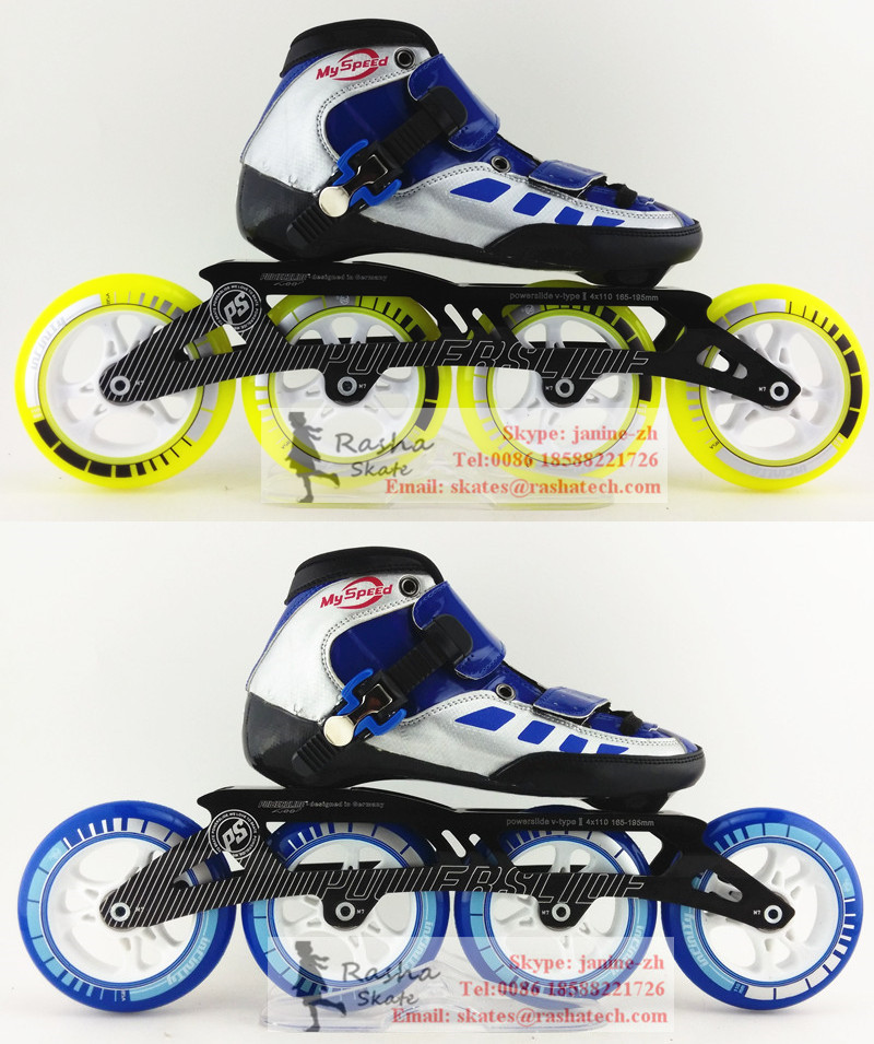 Buy speed handmade inline skating shoes blue color