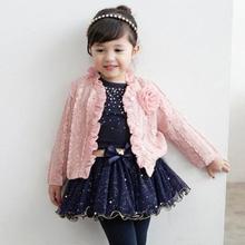 Baby Girls Coat T shirt Skirt Dress Tutu Party Set Suit Pink Clothes 3pcs