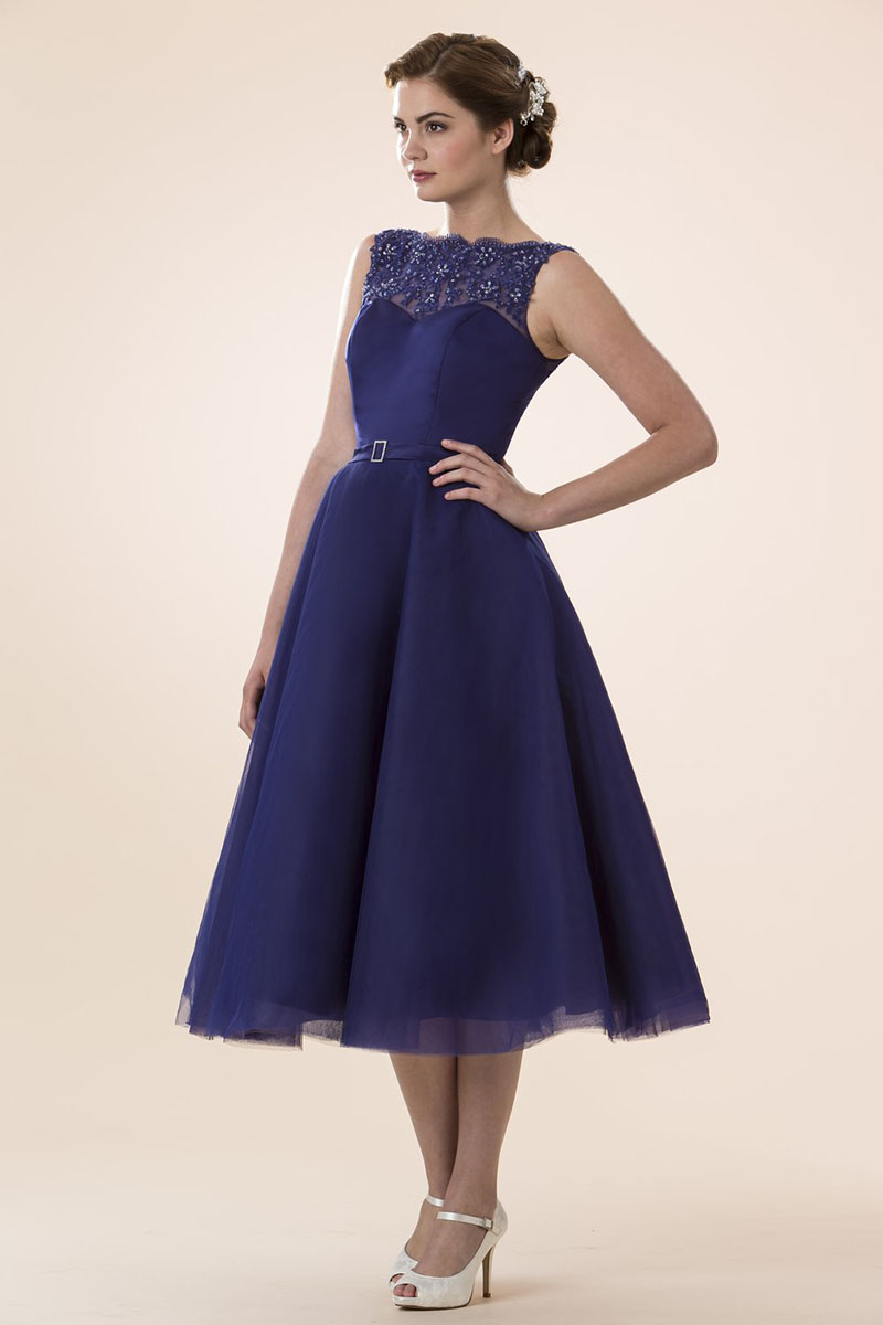 jcpenney navy blue lace dress