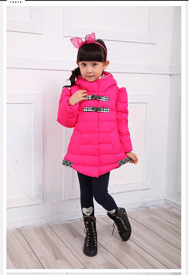 Small Kids Girls Down Down the length of the section for children winter coat genuine girl -season Specials