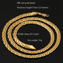 Gold Chain For Men 18k Plated Fashion Jewelry With 18K Stamp High Quality New Trendy Men