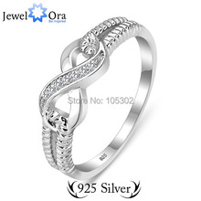 925 Sterling silver Jewelry Rings for Women 925 Certificate #RI101087  Brand Rings S925 Stamped Lady Infinity Ring