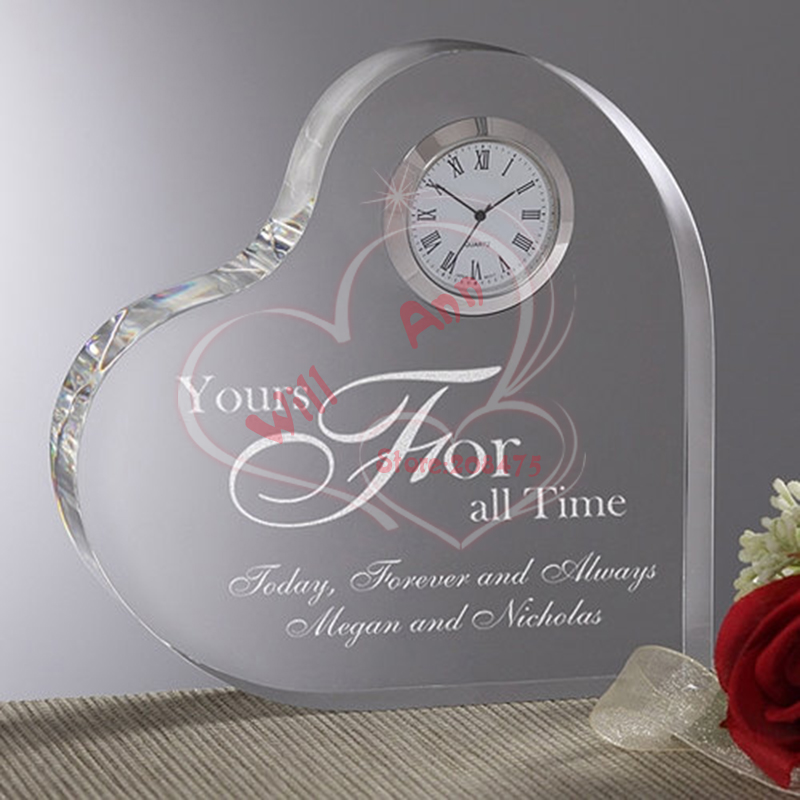 Buy 50PCS/LOT Wedding Crystal Clock Crystal Heart