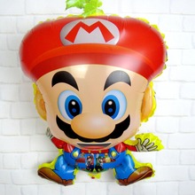 Lowest price 10pcs/lot 60*44cm  Super Mario foil Balloons  Mario baloon Kids Party toy Decoration Supplies