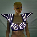 Flash Luminous Led Full Color Bra And Vest Underwear Led Costume Party Dress Dancing Wear Suit