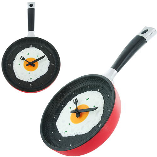 Omelette Fry Pan Kitchen Fried Egg Design Wall Clock Decor Egg Pan Clock Decor Wall For Kids Rooms Decoration Gift